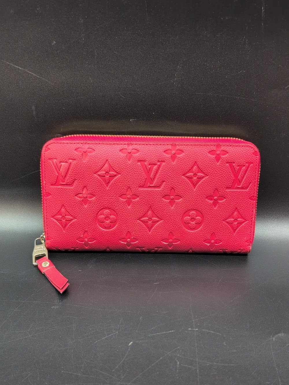 Louis Vuitton Zippy Wallet In Monogram Empreinte Leather Red